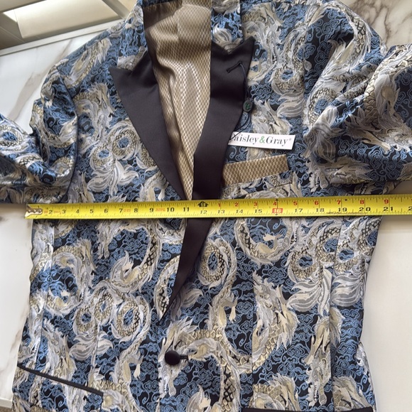 Men’s Paisley Sport Coat, Size 42 Reg-Slim Fit NWT - Picture 10 of 14